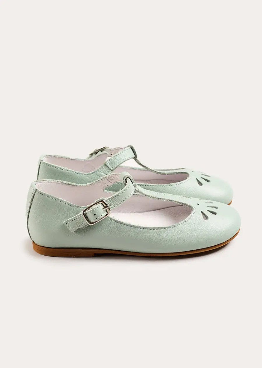 Petal Detail Charlotte Shoes in Mint (21-36EU)