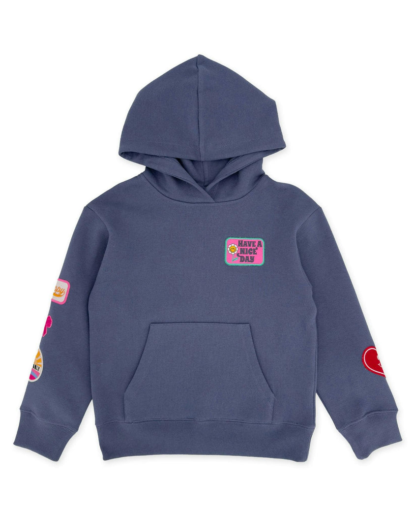 Hadley Patch Hoody - Crown Blue Fleece