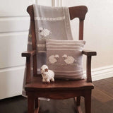 Knit Lamb Baby Blanket, Grey