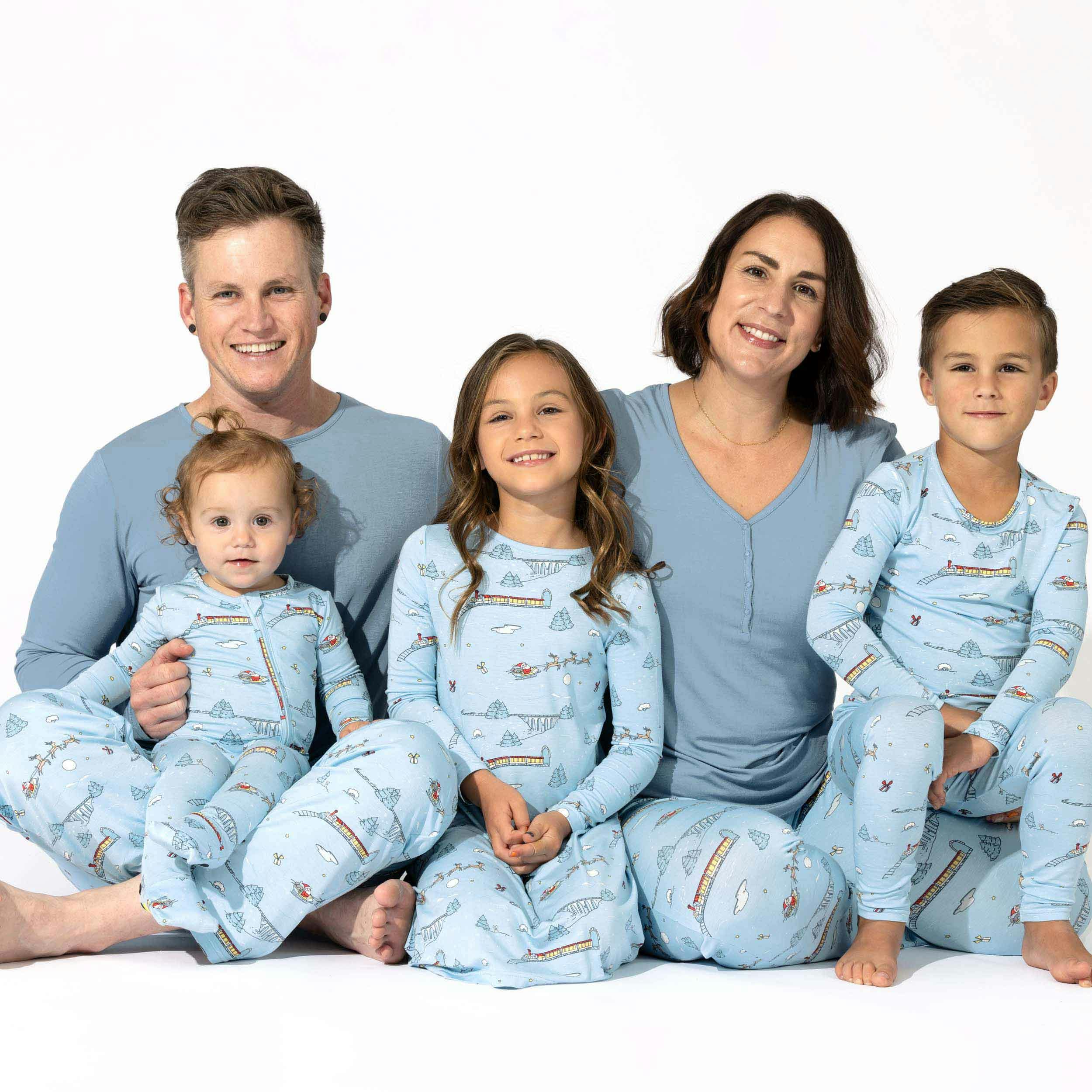 Winter Train Bamboo Convertible Footie
