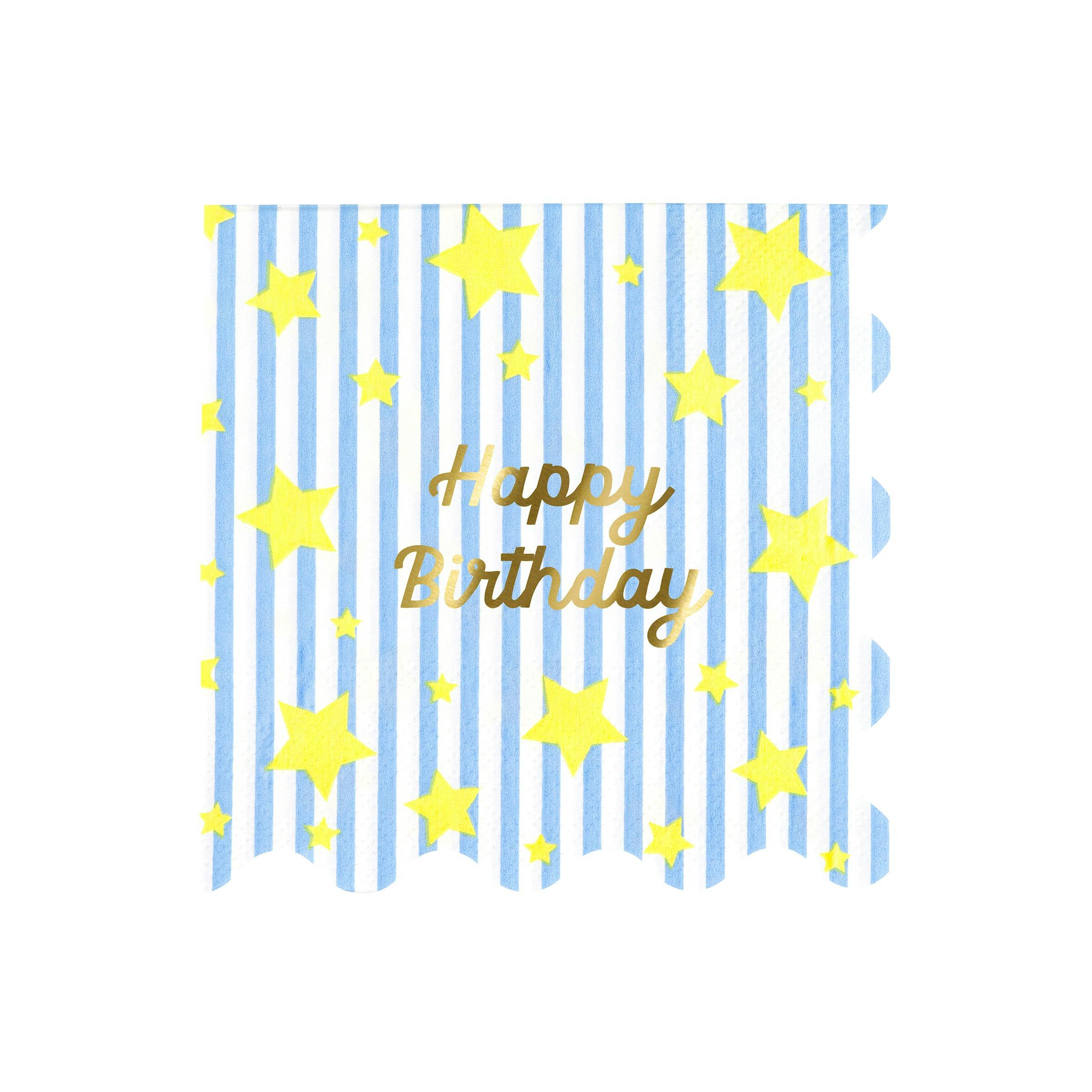 Bright Star Happy Birthday Large Napkins