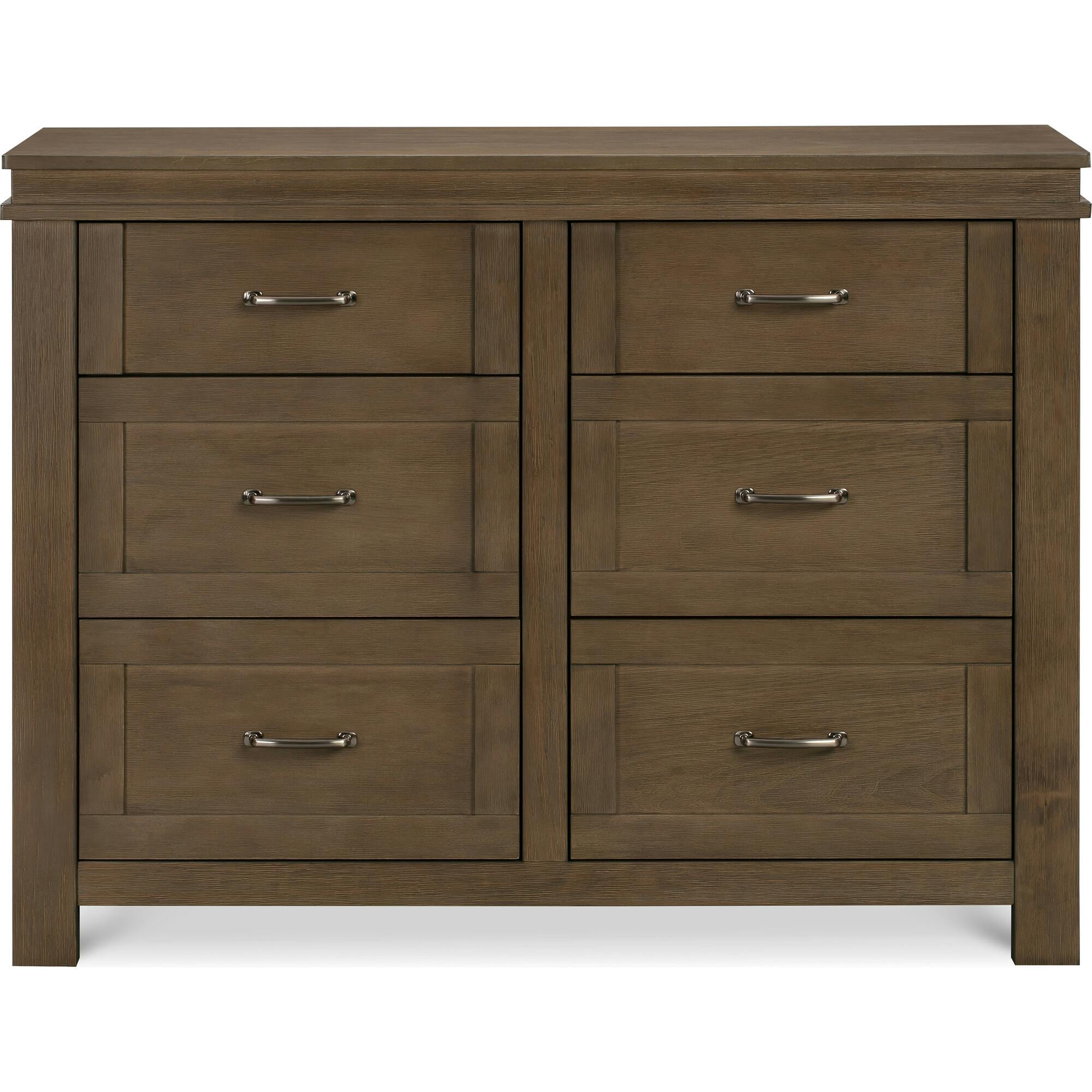Wesley Farmhouse 6-Drawer Assembled Double Dresser