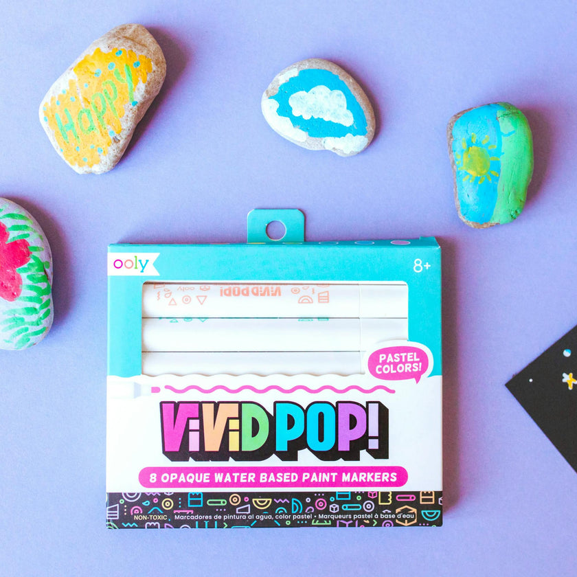 Vivid Pop! Water Based Paint Markers - Pastel - Set of 8