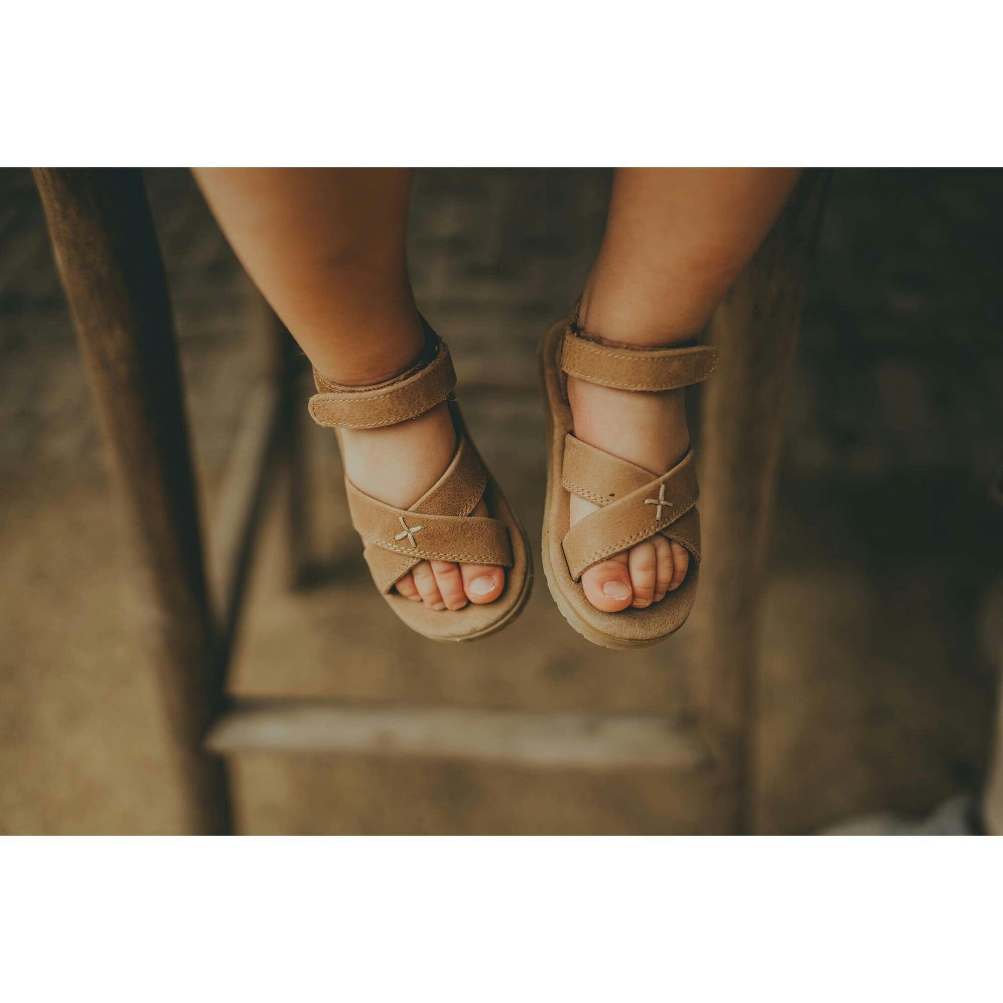Tobi Nubuck Cross Strap Sandals