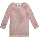 Ribbed Knit Long Sleeve Retro Top