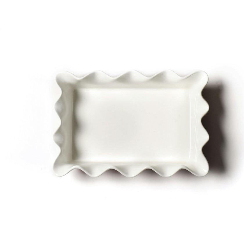 Red Stripe 13 Ruffle Casserole