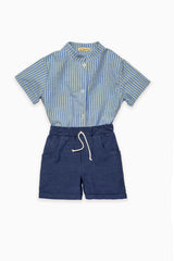 Flor Azul Boy Short Set