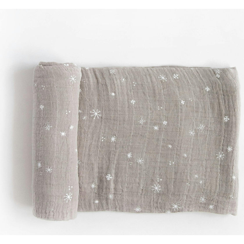Cotton Muslin Quilted Throw - Powder Party