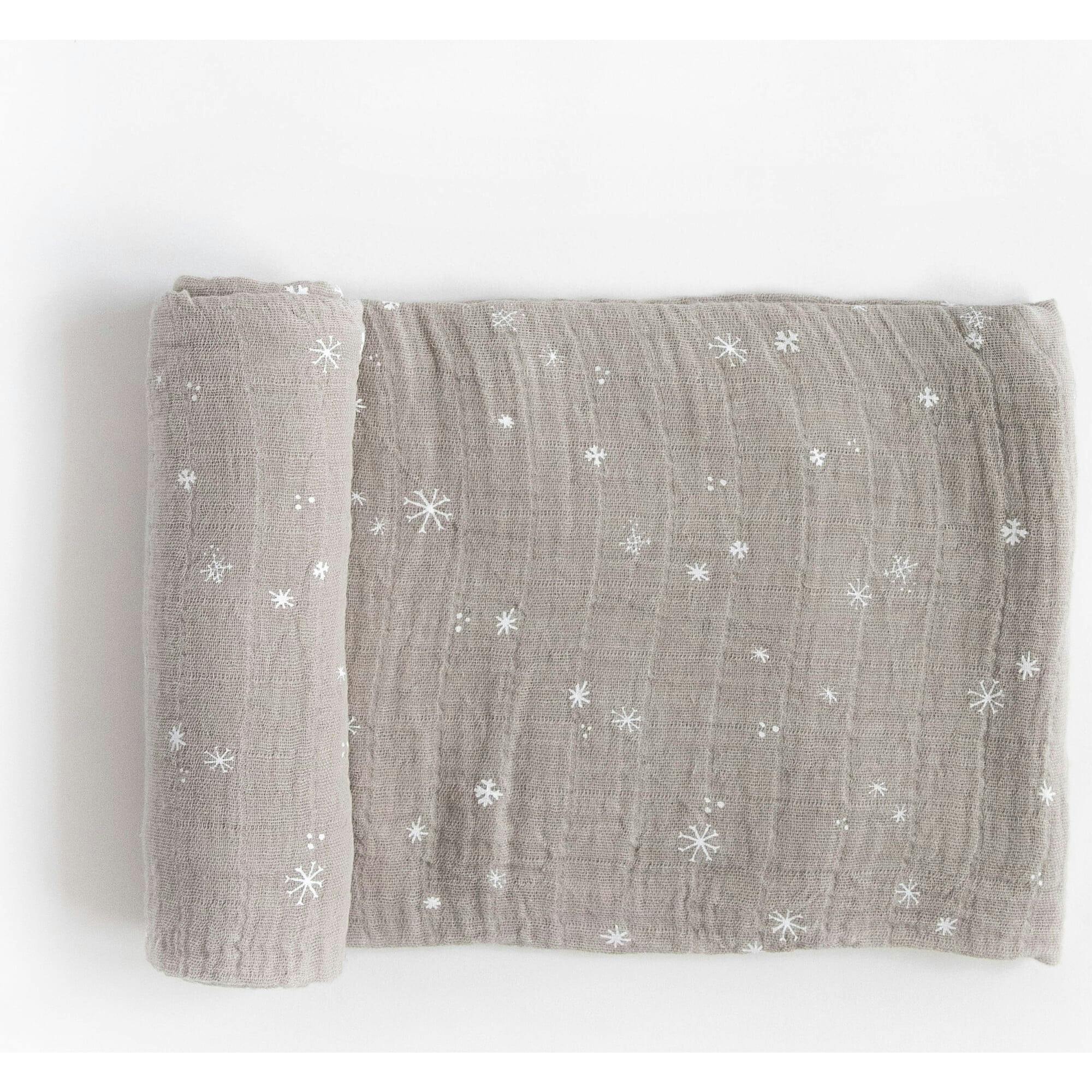 Cotton Muslin Quilted Throw - Powder Party
