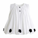 White Floral Pants Set