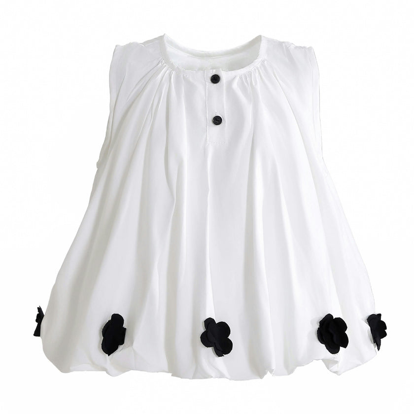 White Floral Pants Set
