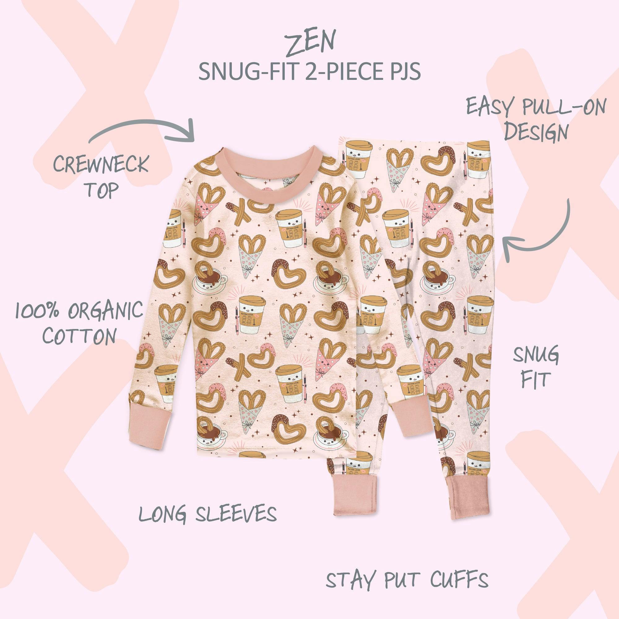 ZEN 2-Piece Toddler Girls Pajamas