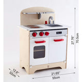 White Fully Equipped Wooden Gourmet Kitchen for Kid's
