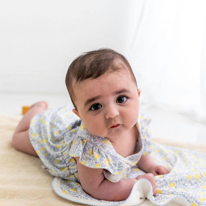 Lemons Pima Cotton Baby Bloomer w/ Cross Straps
