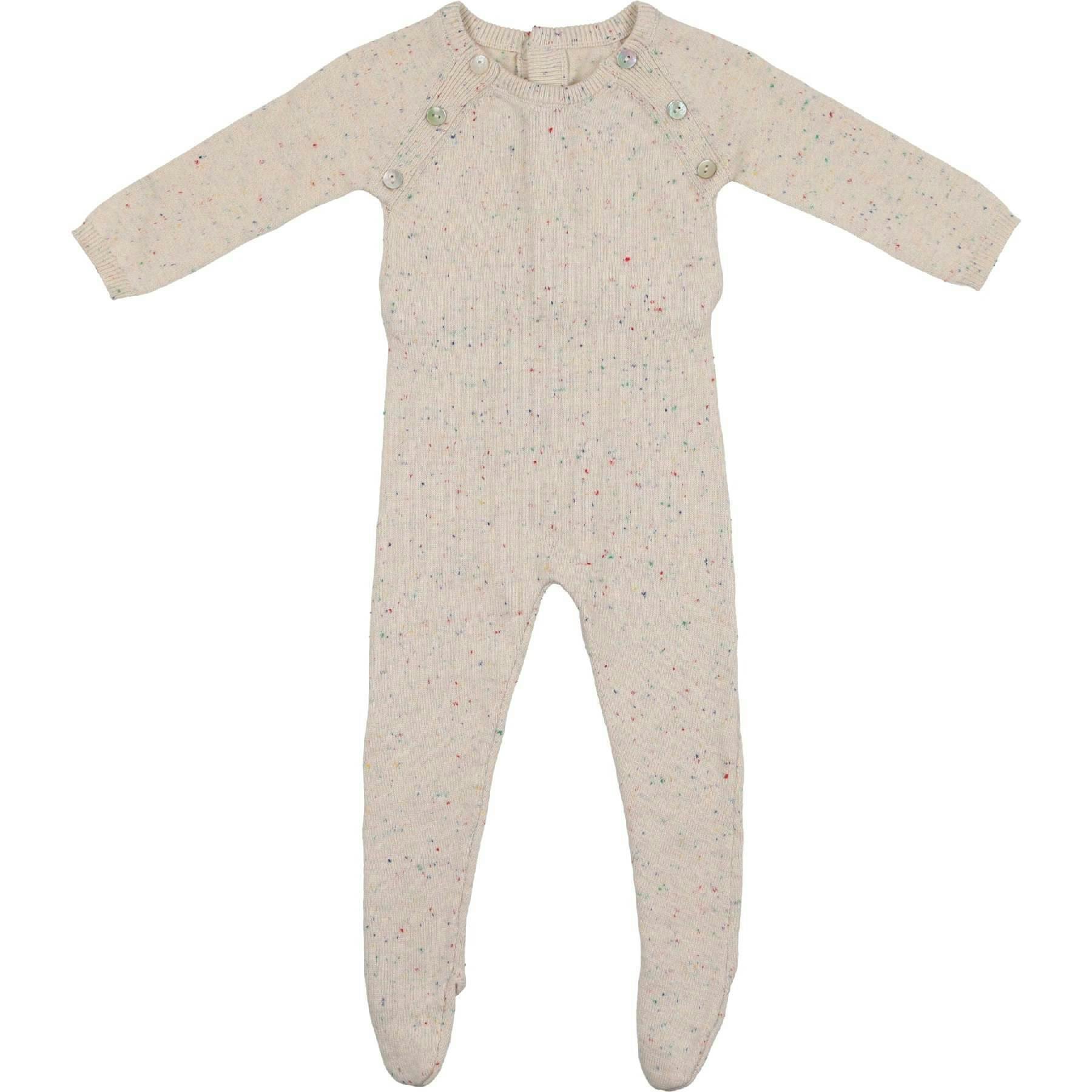 Heather Flecked Long Sleeve Footie
