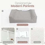 Waterproof Vegan Leather Contoured Baby Changing Pad