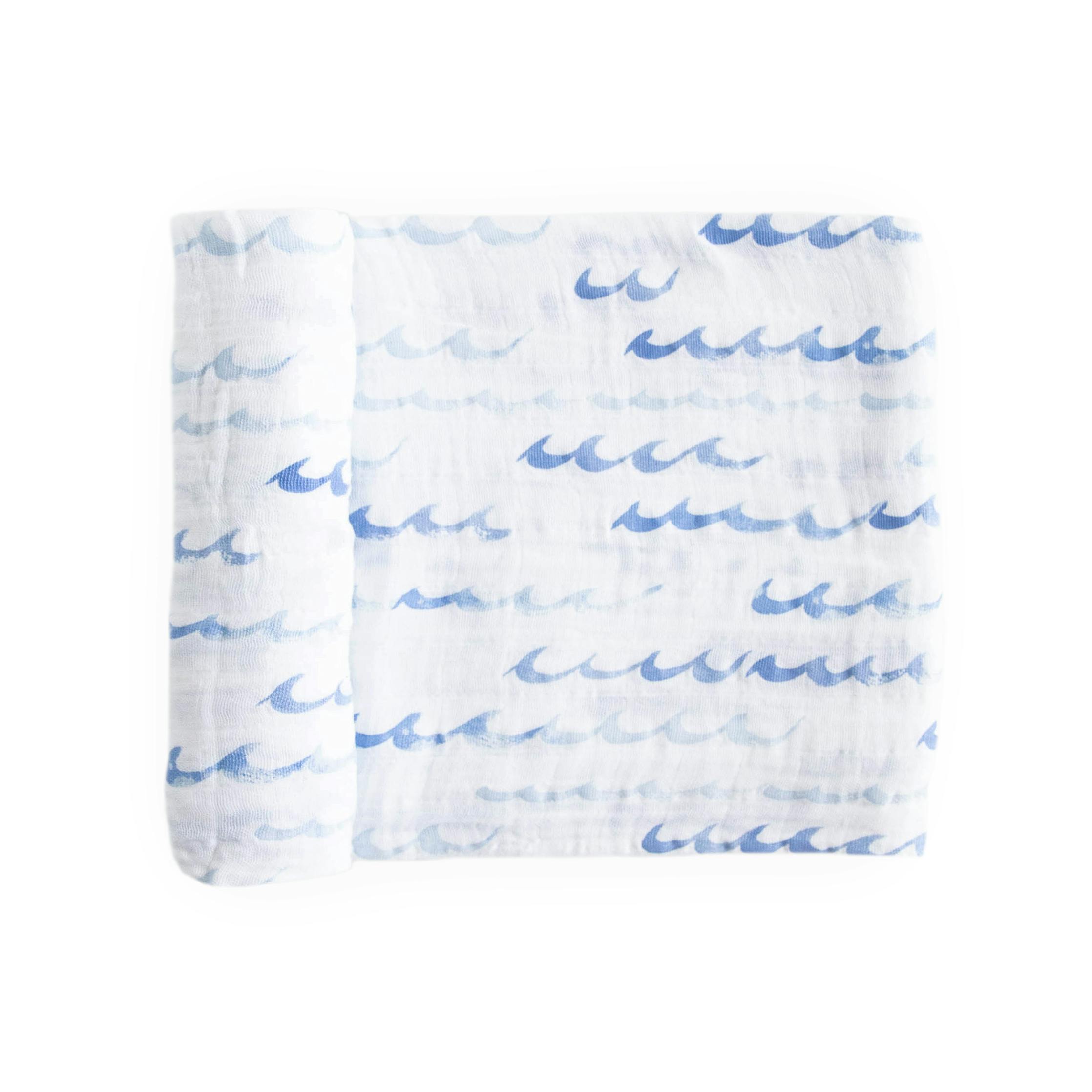 Cotton Muslin Swaddle Blanket - High Tide