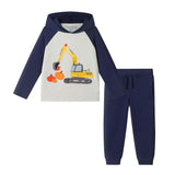 Infant Hooded Tee & Jogger Set | Pumpkin Digger
