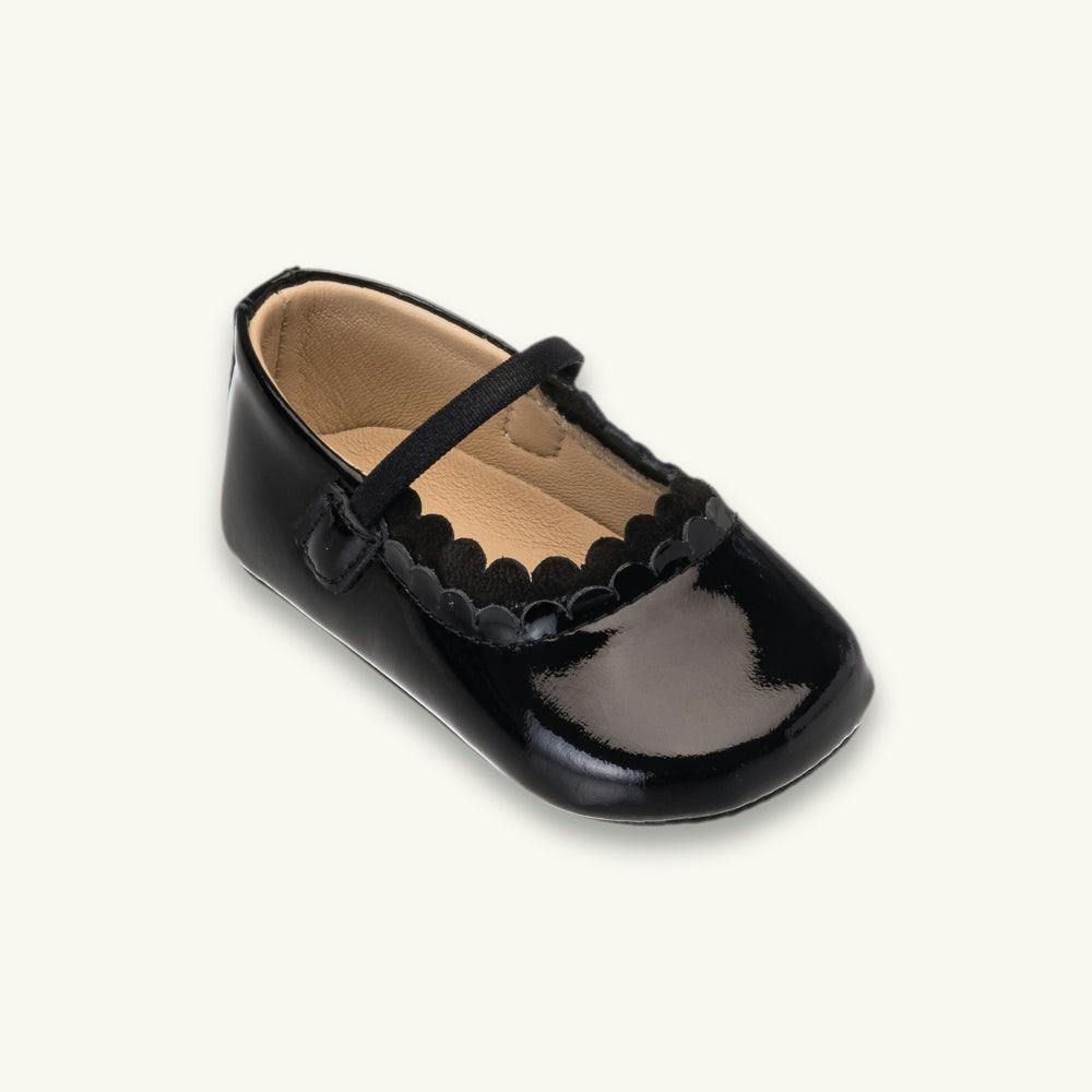 Ava Baby Ballet Flat | Black Patent Leather