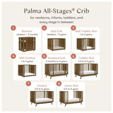 Babyletto Palma 8-in-1 Convertible All-Stages® Crib with Bassinet & Toddler Bed Kits