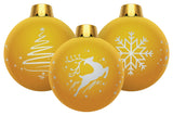 32" Inflatable Holiday Ornament - Gold 3 Pack