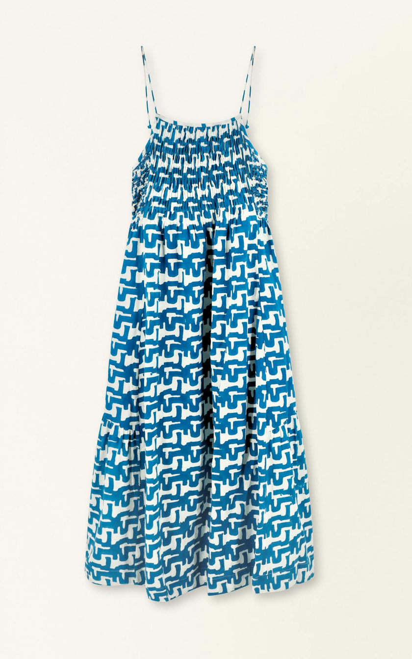 Janeiro Dress in Azure Popova
