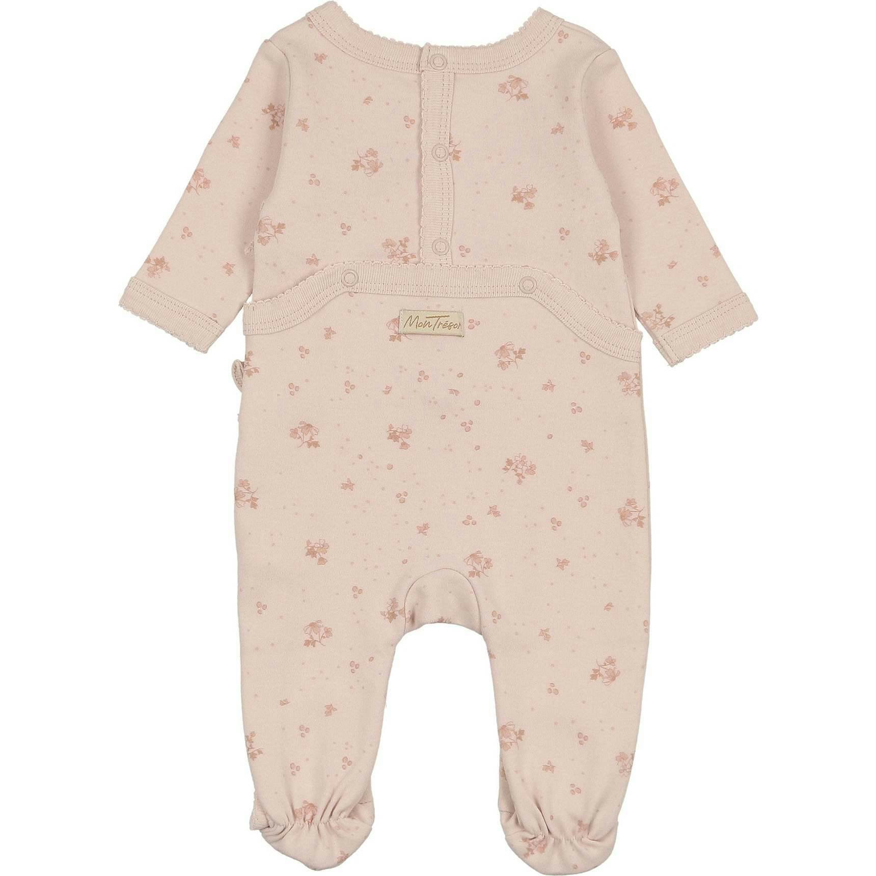 Scattered Blossoms Layette Set Barely Pink