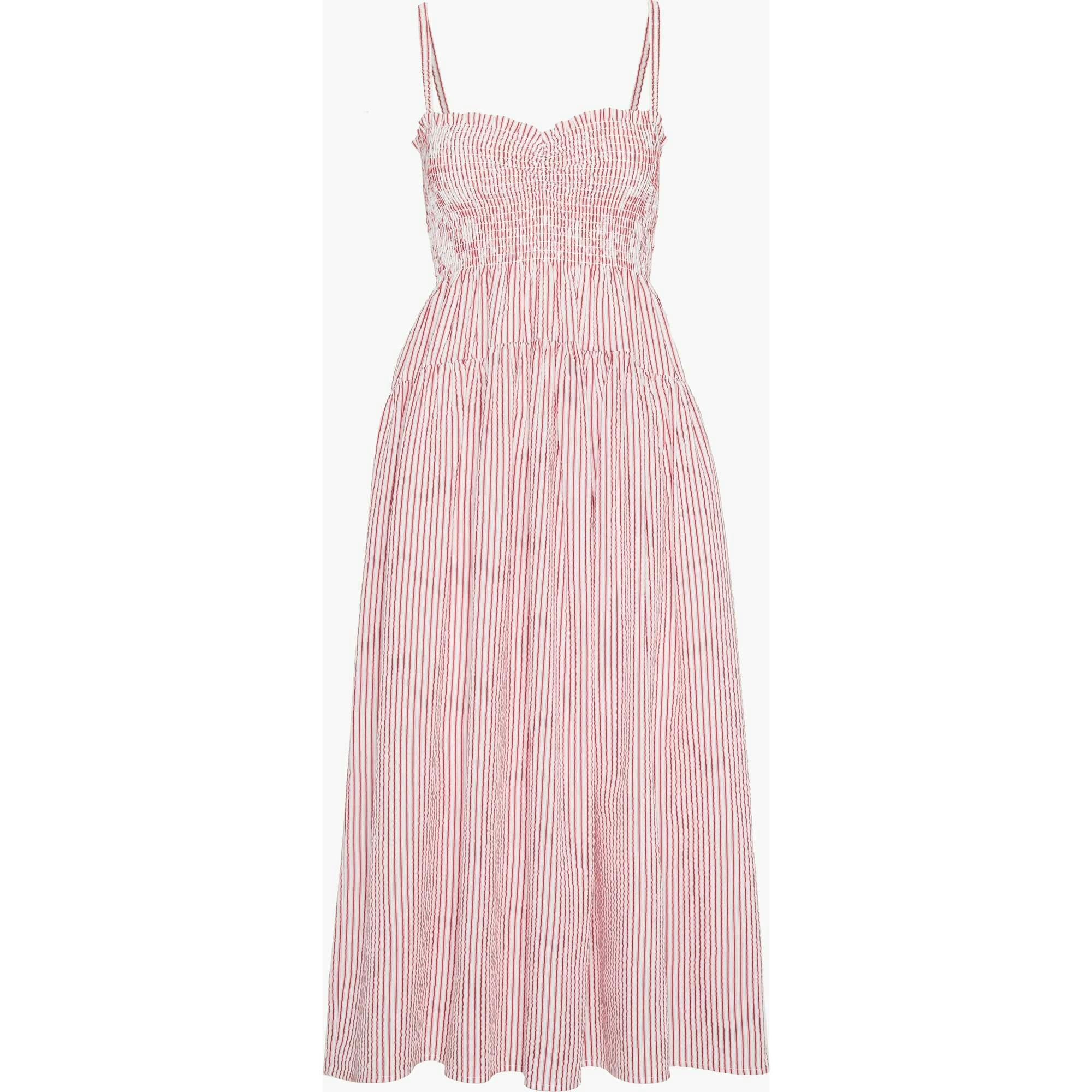 The Rebecca Nap Dress - Red Ticking Stripe