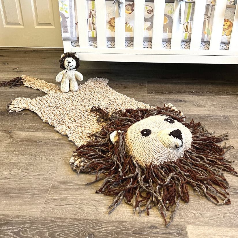 Organic Wool Play Mat + Nursery Rug  | Lion