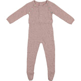 Heather Flecked Long Sleeve Footie