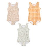 Sweetheart 1 Piece Swimsuit | UPF + Recycled - Buckwheat Plaid