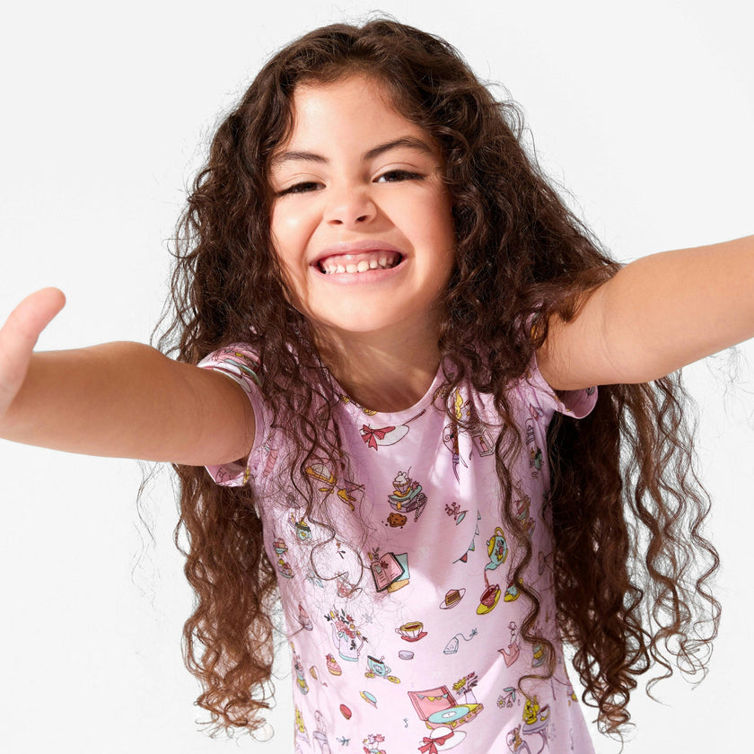 Tea Party Girls' Short Sleeve Dress