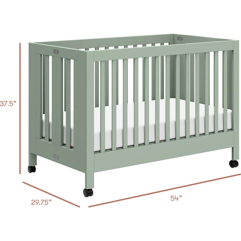 Maki Portable Folding Crib with Toddler Bed Conversion Kit