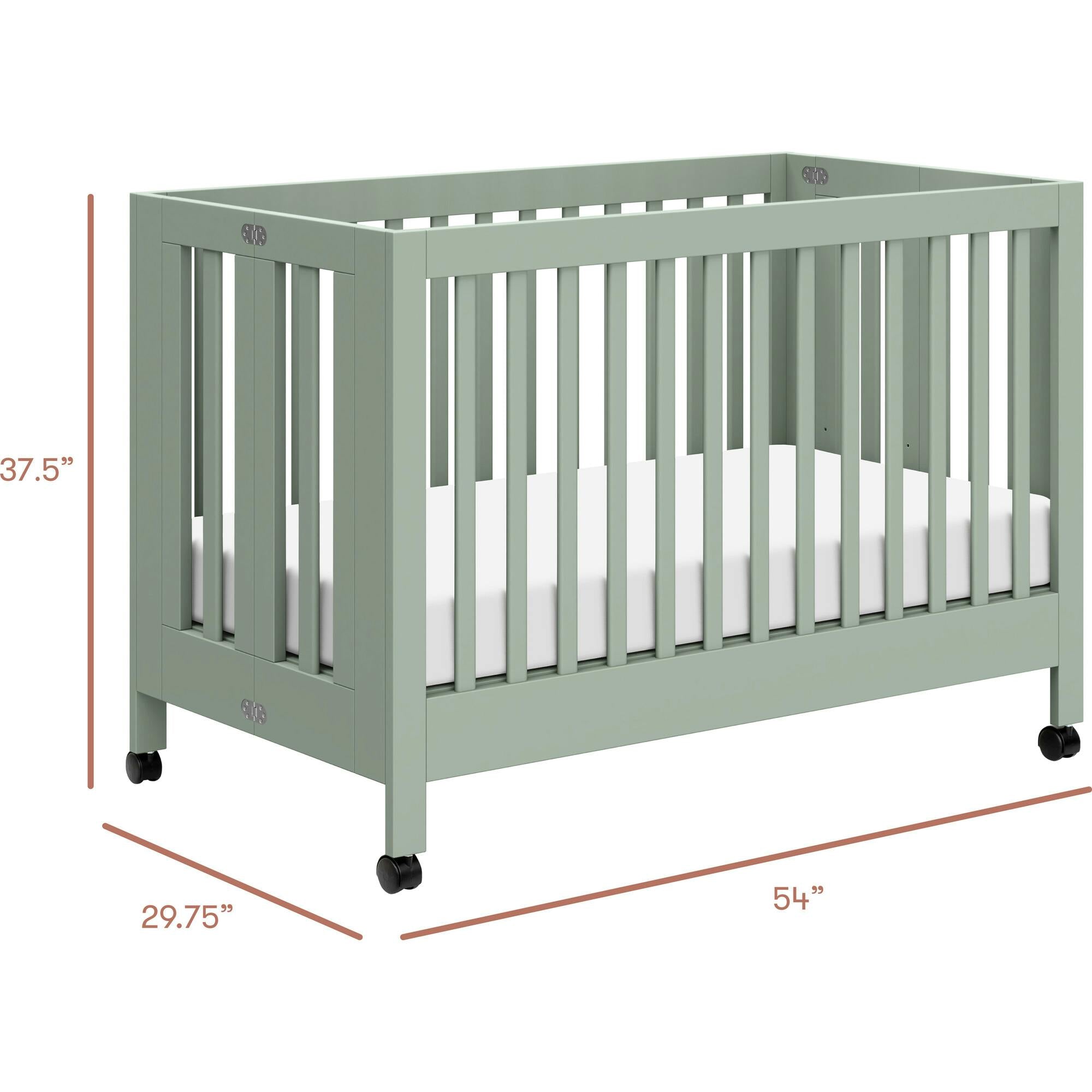 Maki Portable Folding Crib with Toddler Bed Conversion Kit