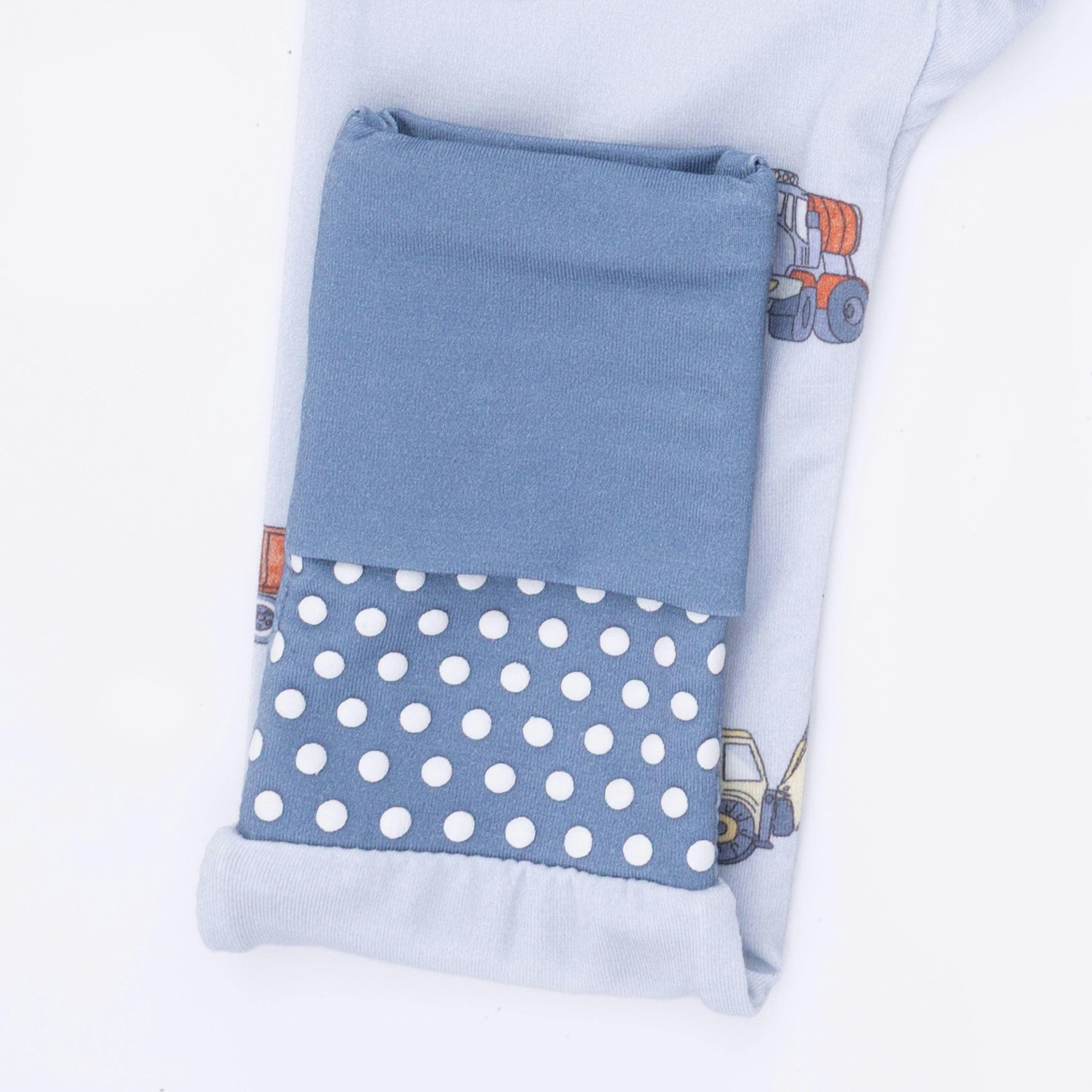 Construction Vehicles - Convertible Romper & Bandana Bib Set