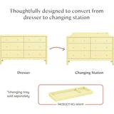 Swell 6-Drawer Assembled Dresser in Pale Yellow