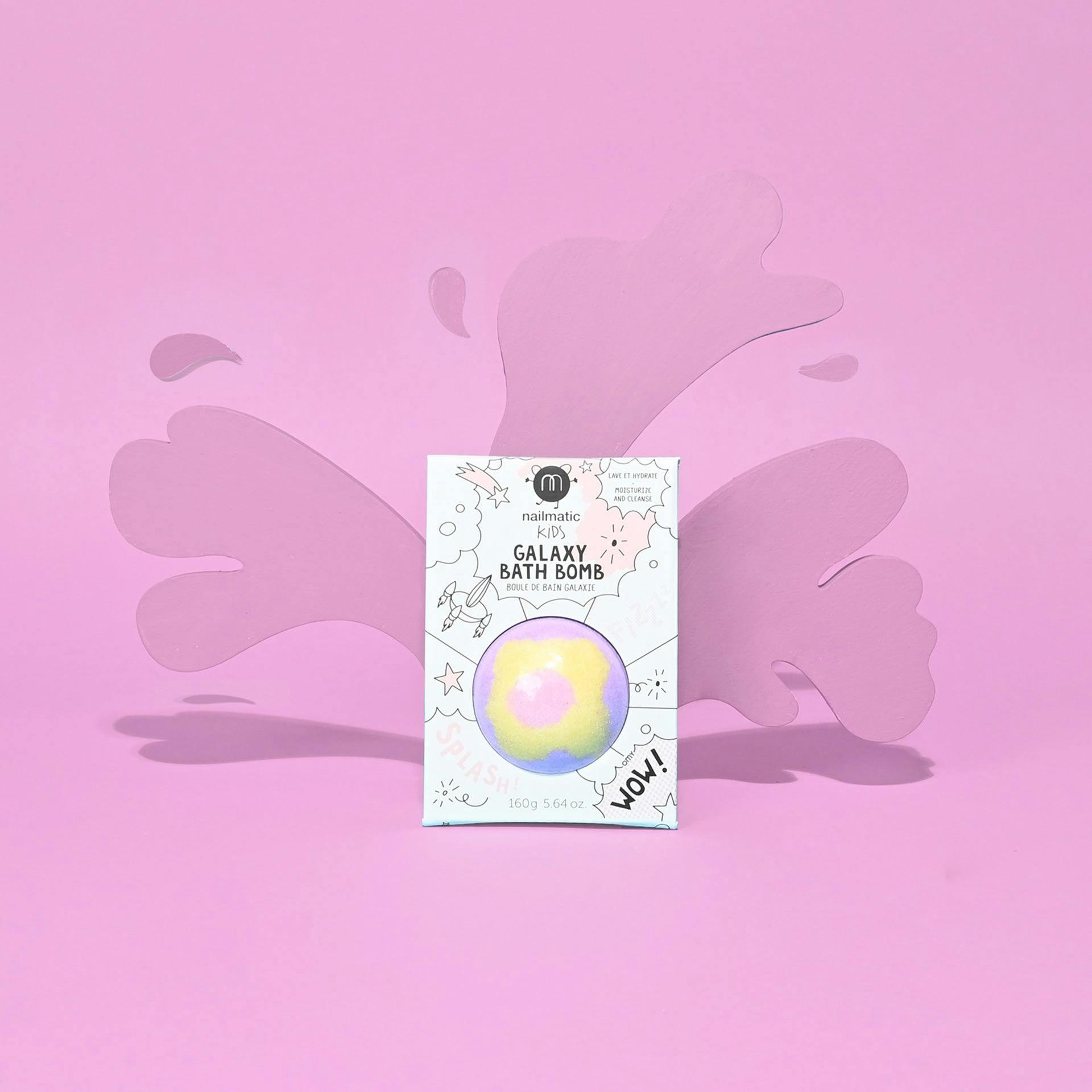Bath Bomb for Kids GALAXY SUPERNOVA Pink Yellow Purple