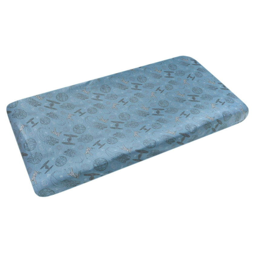 Premium Knit Diaper Changing Pad Cover - Starships