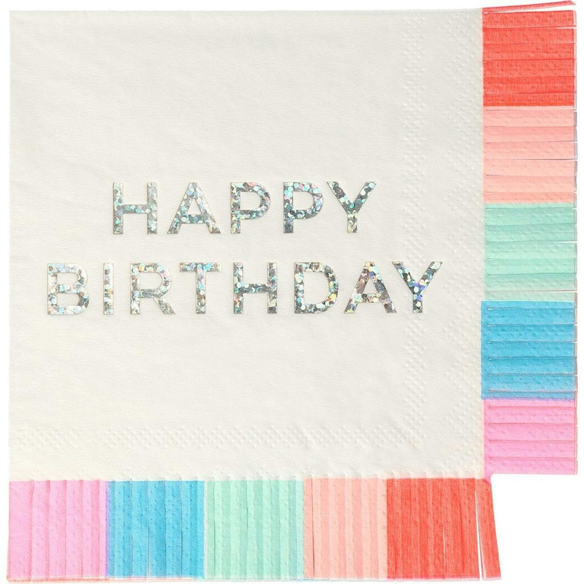 Birthday Fringe Small Napkins