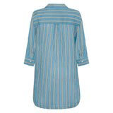 women's isla blue stripe coverup