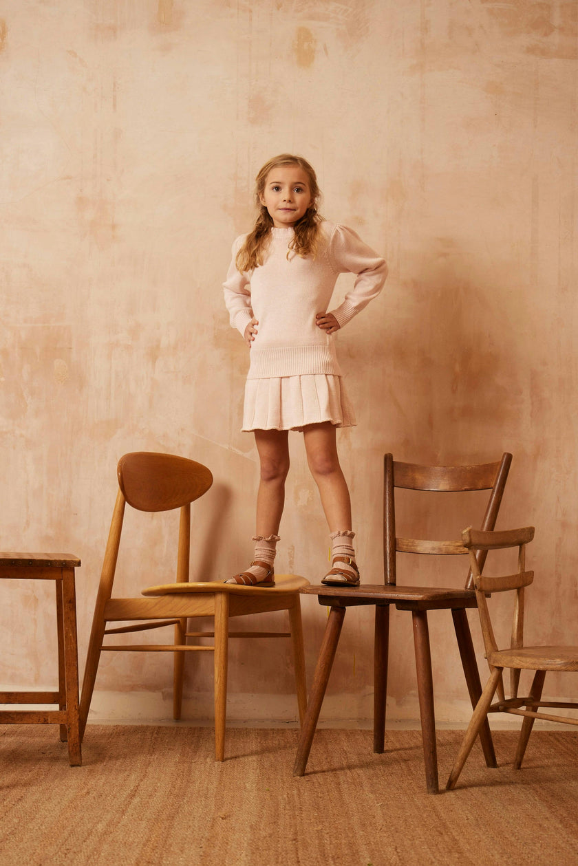 Ruffled Collared Jumper | Blush