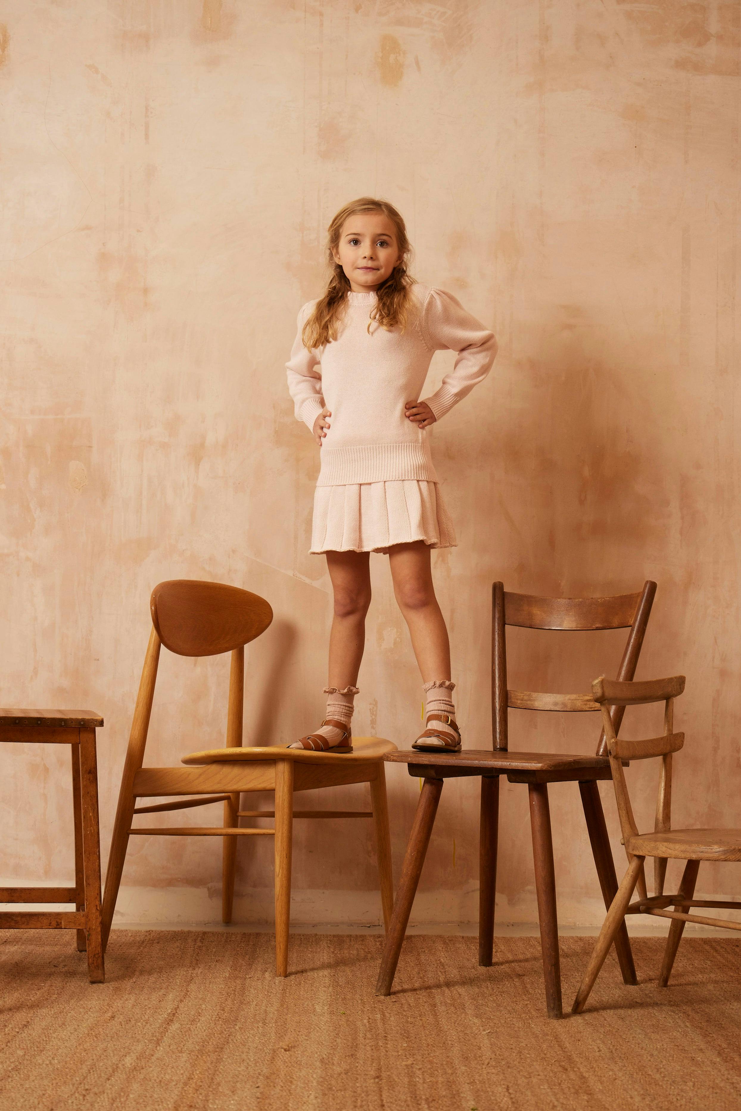 Ruffled Collared Jumper | Blush
