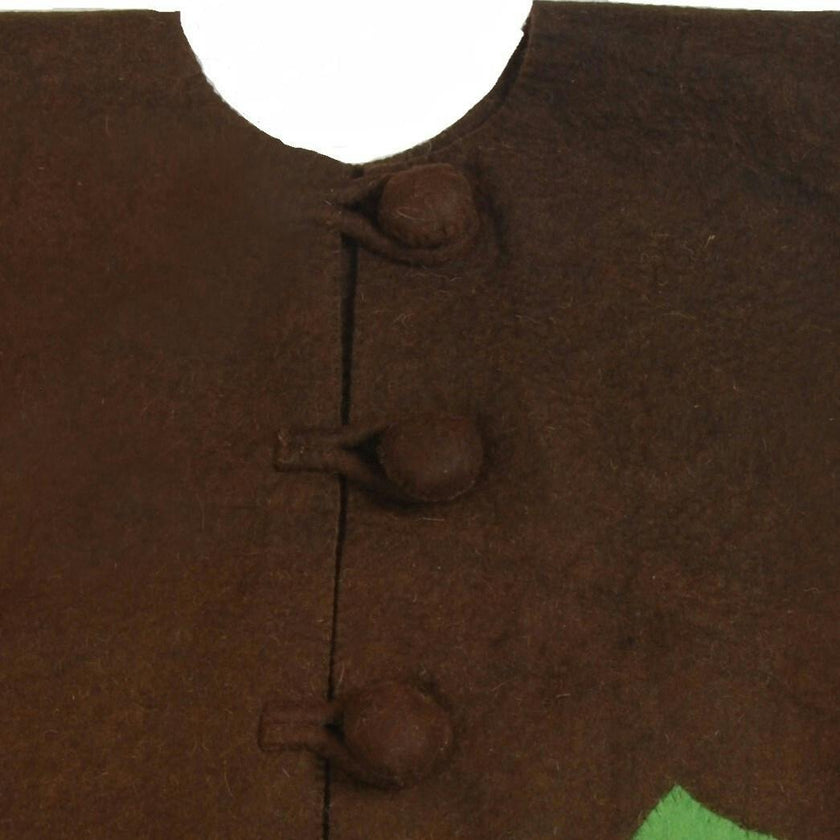 Handmade Rustic Trees Brown Felt Christmas Tree Skirt 60"