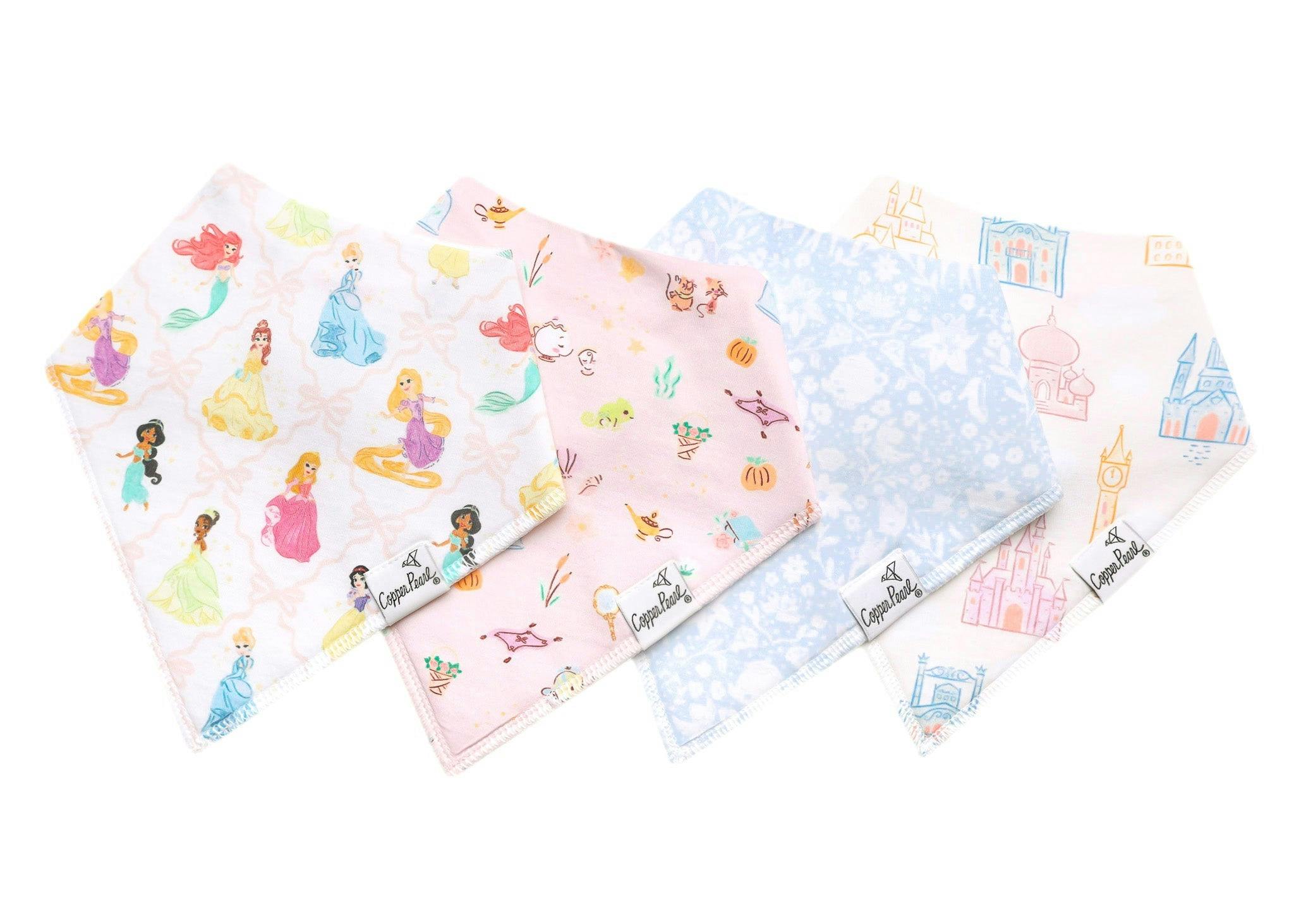 4 Pack Baby Bandana Bibs - Disney Princess