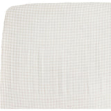 Cotton Muslin Crib Sheet - Tan Gingham