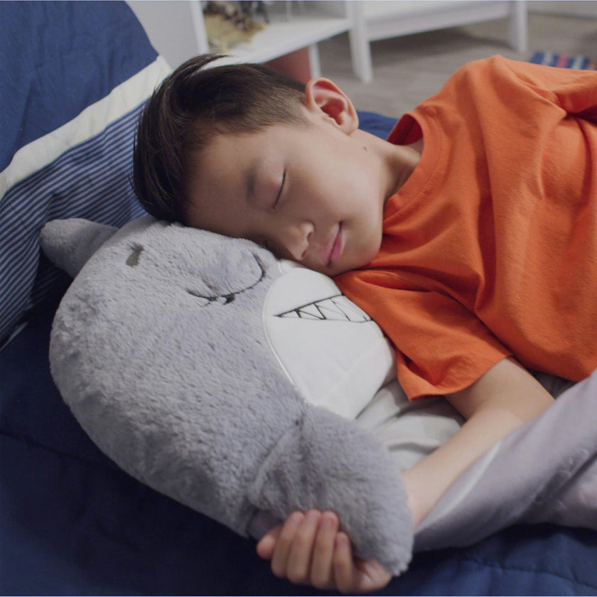 Happy Nappers: Pillow & Sleepy Sack: Med - Grey Shark