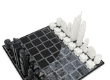 Chess Set Acrylic LOS ANGELES with Wood Map Board