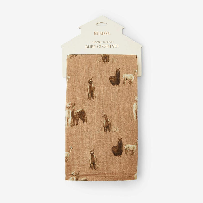 Organic Cotton Two-Piece Burp Cloth Set