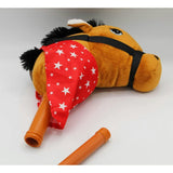 Brown Stick Ride On Plush with Sound