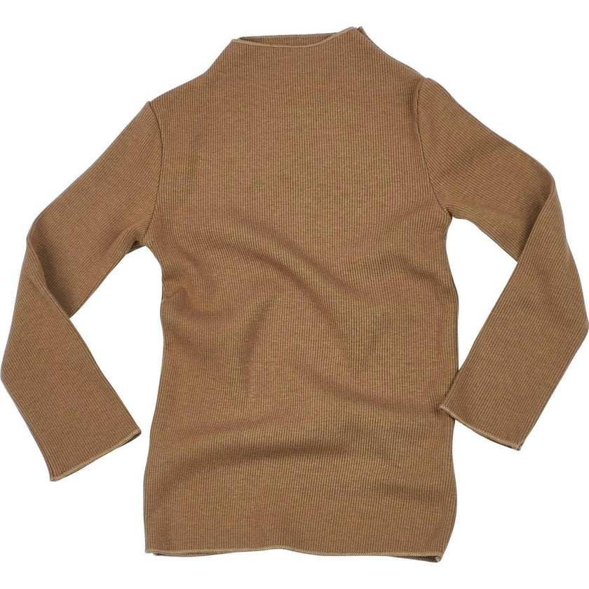 Rib Mock Neck Long Sleeve Top